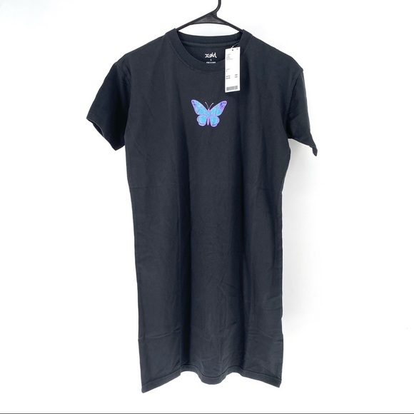 UA X Girl Butterfly Short Sleeve T-Shirt Dress - Picture 2 of 7
